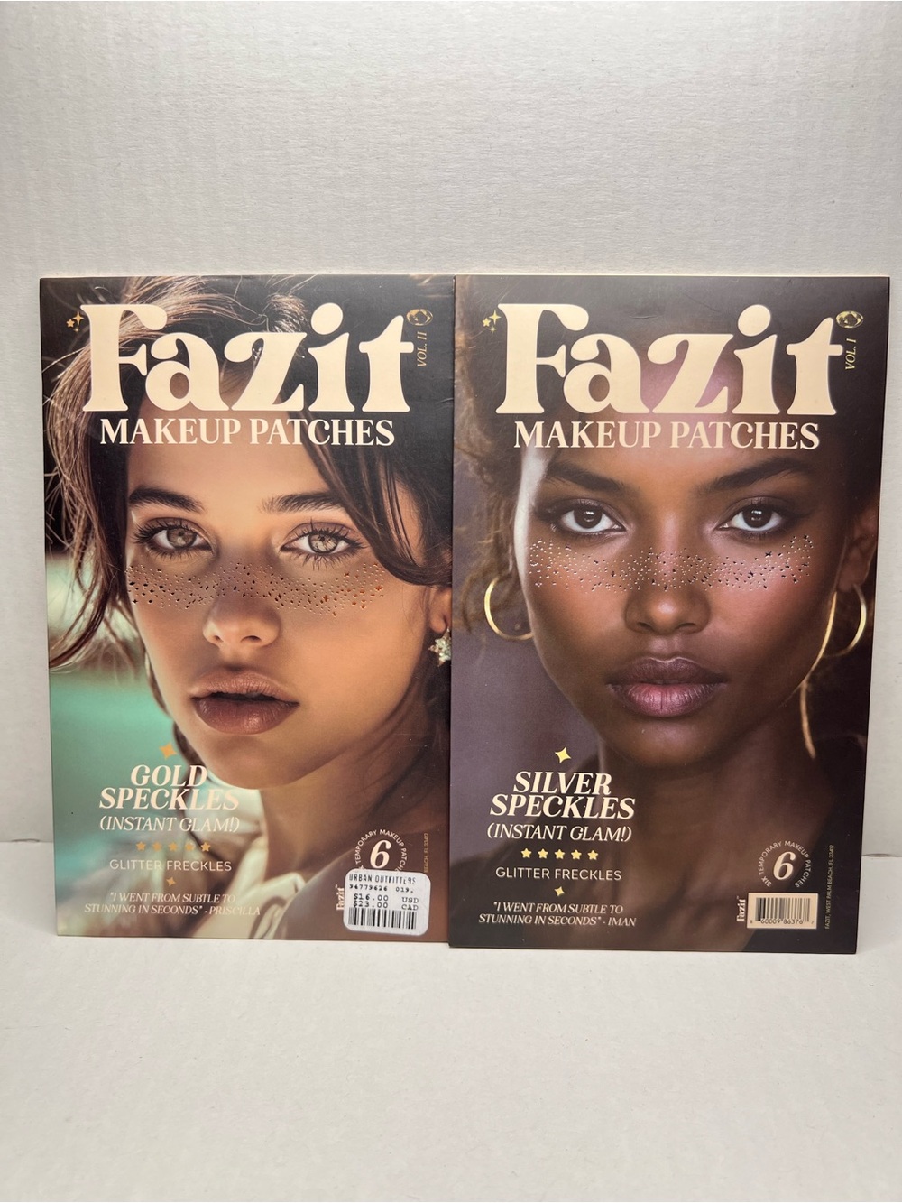Fazit Beauty Silver & Gold Glitter Freckles Makeup Patches Set Of 2